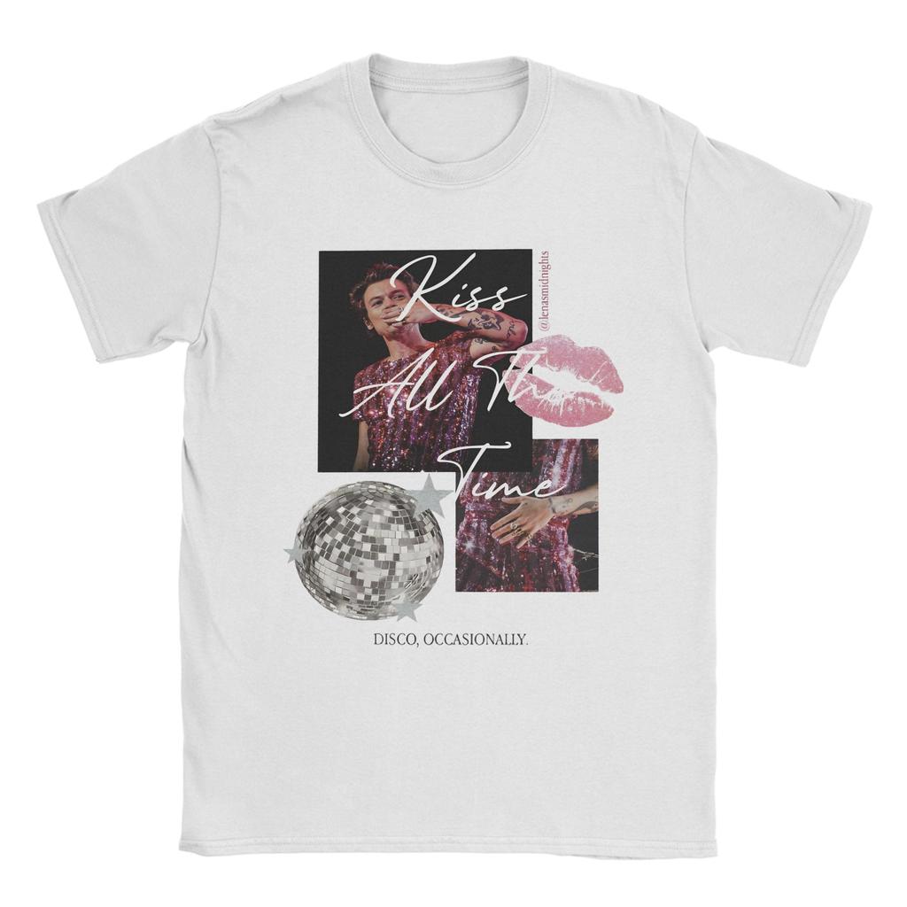 Unisex Unisex Kiss All The Time Disco T Shirts Harrys Music Styles 100 Cotton Clothes Vintage Short Sleeve Tees Gift Idea TShirts