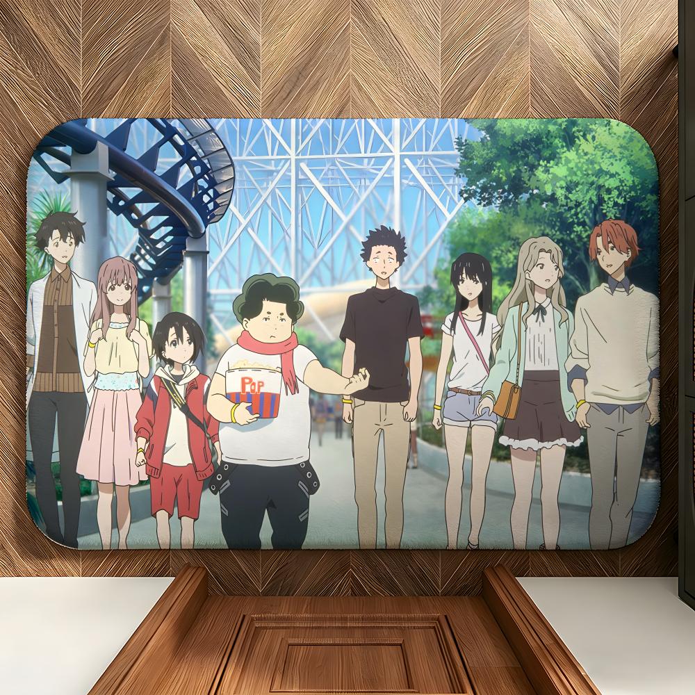 Anime A-A S-Silent V-Voice Floor Mat Soft Flannel Floor Mat Suitable for Entryways, Living Rooms, Bedrooms, and Bathrooms