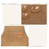Woodworking Apron Thicken Canvas Waterproof Work Apron for Gardening Coffee Shop Light Tan