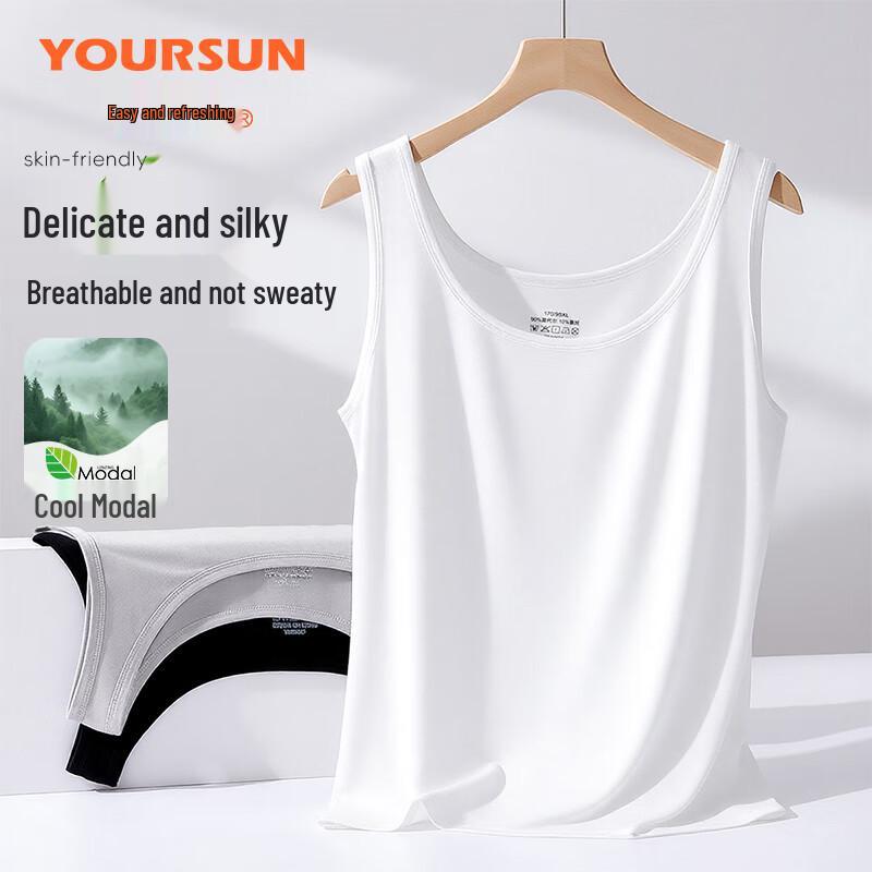 YierShuang Women s Nude Feel Modal Tank Top L
