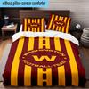 Redskins Football Club Design 3PCS Bedding Set 2D Printing (Includes 1 Duvet Cover + 2 Pillowcases Coreless), Bedroom decor,Fan gift