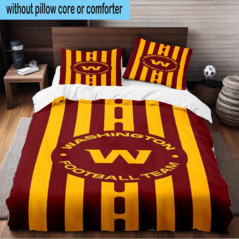 Redskins Football Club Design 3PCS Bedding Set 2D Printing (Includes 1 Duvet Cover + 2 Pillowcases Coreless), Bedroom decor,Fan gift