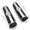 XKMT-Chromed Handlebar Skull Grips to Compatible with 96-07 Touring Models and96-later VRSC XL XR Dyna Softail(Except FLSTSE2/3 FLSTNSE and FXSBSE)