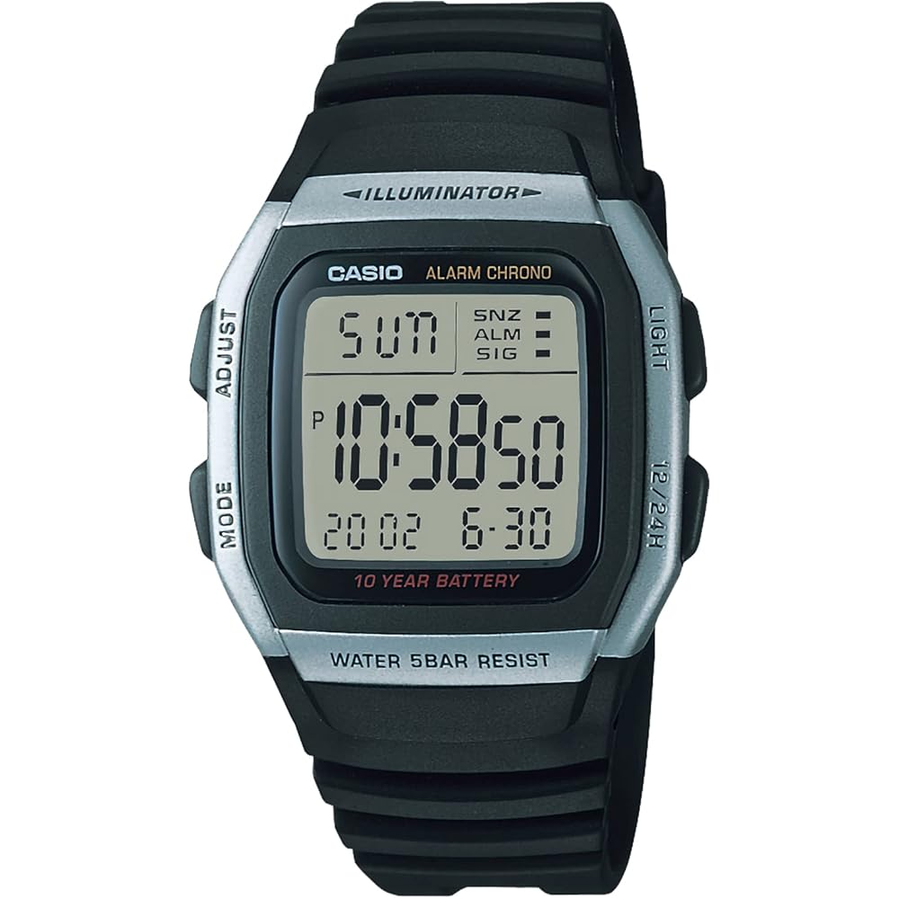 Orologio da uomo Casio W-96H-1AJH, Nero, Collezione Casio [Prodotto Ufficiale Giapponese]