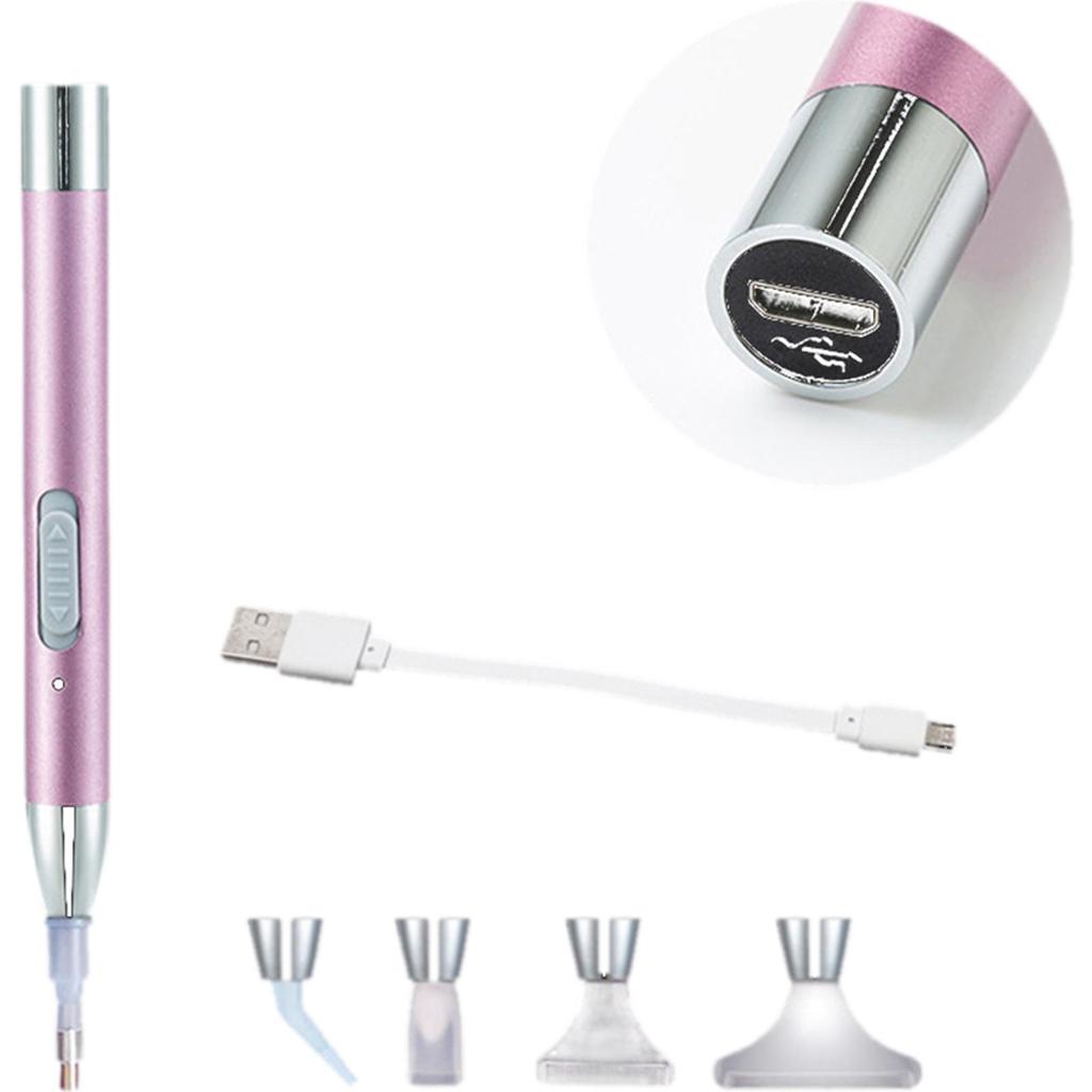 LED Diamond Painting Pen DIY Painting Craft Tools Point Drill Pen with Light Tools Kits Arts Crafts USB Rechargeable Accessories