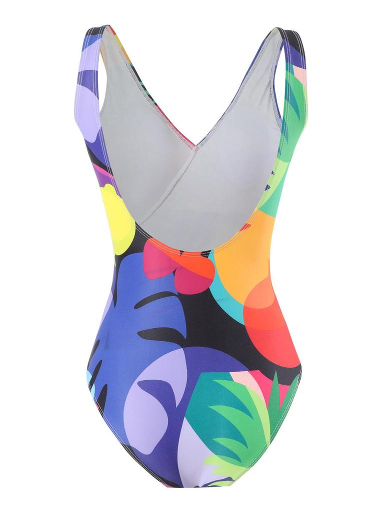 Europäischer Print-Bikini 2025 mit Sonnenschutz-Gaze-Rock - Resort-Bademode