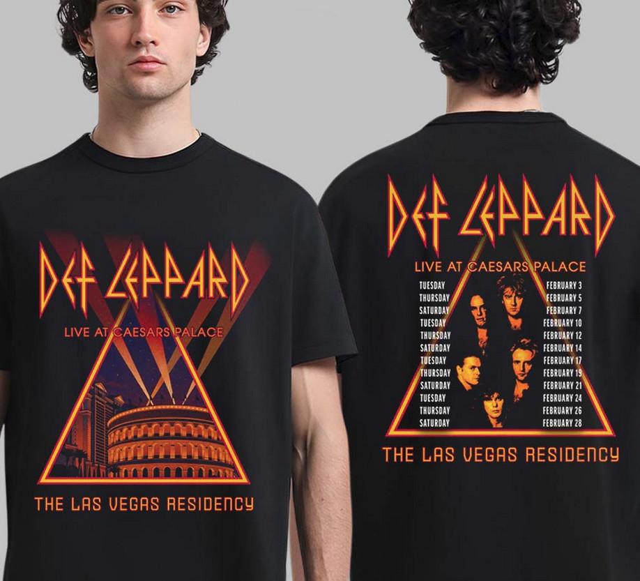 

Def Leppard Caesars Palace Las Vegas Residency 2026 Merch Tee Unisex T-Shirt XL