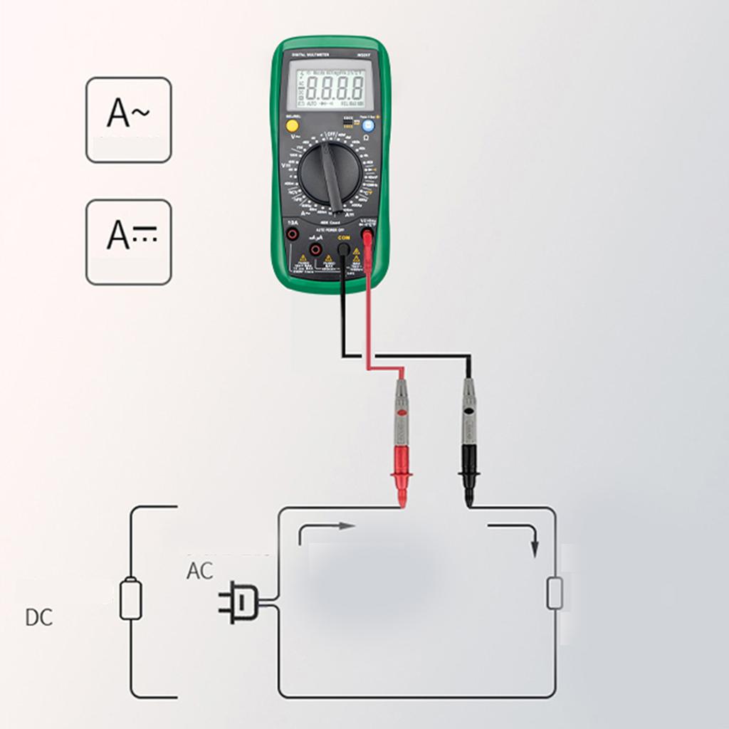 Volt Amp Capacitor Diode Triode NCV Hz Tester Backlit Multimeter with Data Hold Auto-off Low Battery Indication Function