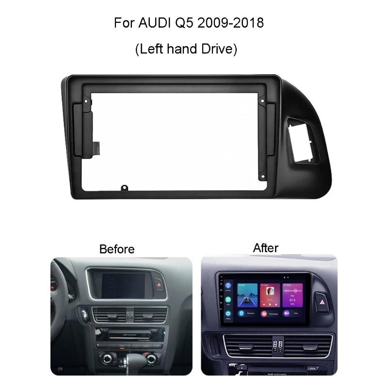 Android Car Radio Big Screen Frame Kit For A-udi Q5 2009-2018 Auto Stereo Dashboard Refit Fascia Bezel Faceplate