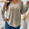 Camicette e camicie da donna con scollo a V, maniche lunghe, stampa tinta unita casual alla moda