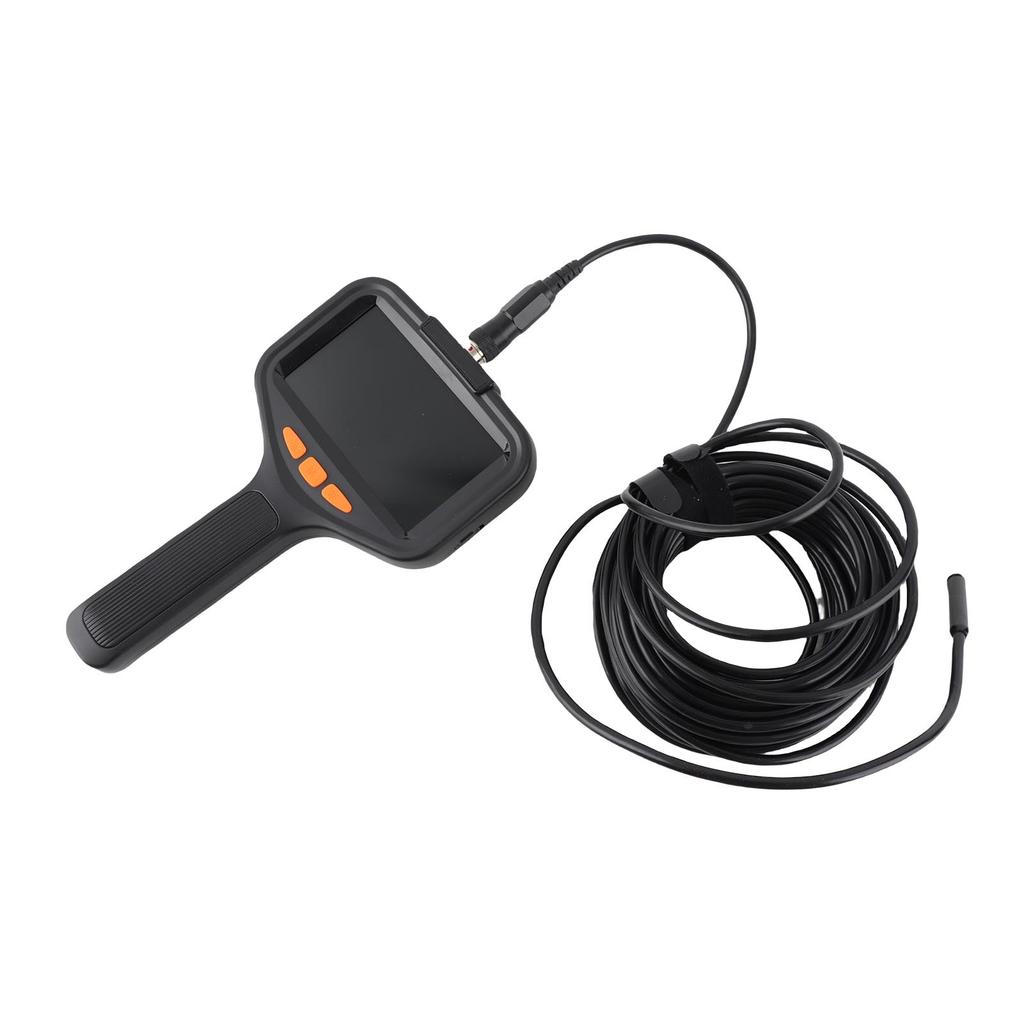 Inspection Camera Dual Lens Inspection Camera with Light 10m 32.8FT Industrial Borescope IP67 Waterproof Flexible Cable