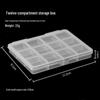 12-Compartment Transparent Storage Box for Nail Art Accessories, Beads, and Electronics