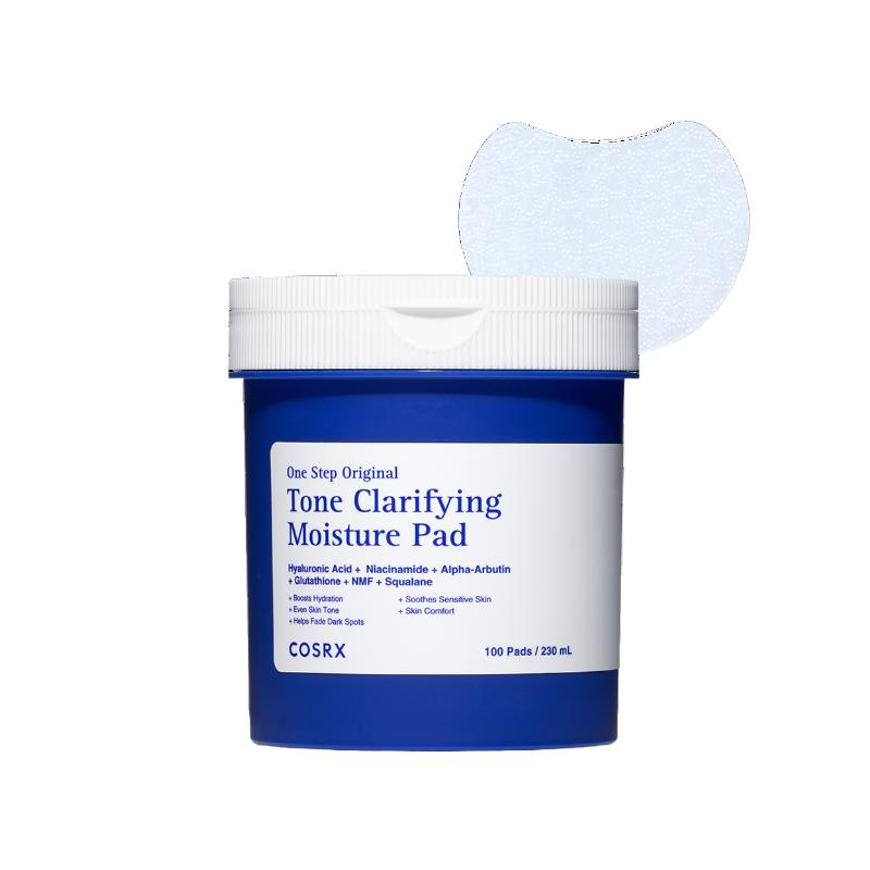 

English Product Title [COSRX] One Step Tone Clarifying Moisture Pad (100 Sheets) 300ml - Professional Brightening Recharge & Hydrating Therapy