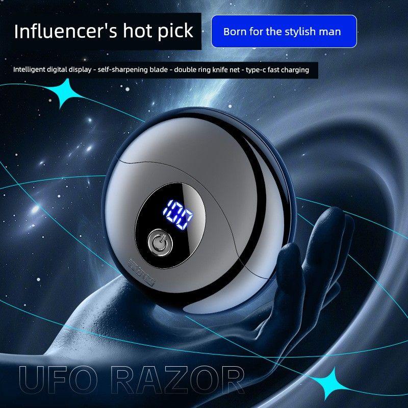 Small Electric Shaver, Birthday Gift for Boys, Round Rechargeable Razor
