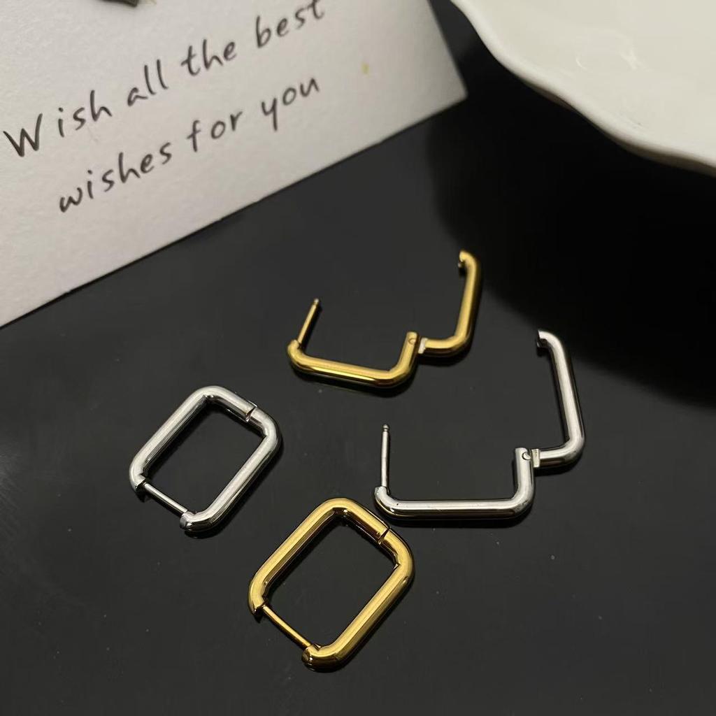 2025 Stainless Steel Geometric Ear Cuff Earrings - Unisex Styles Available