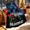 Custom Name Personalized Batman Print Blanket, Home Decor, Bedroom, Sofa, Camping, Couch, Gifts for Birthday Christmas