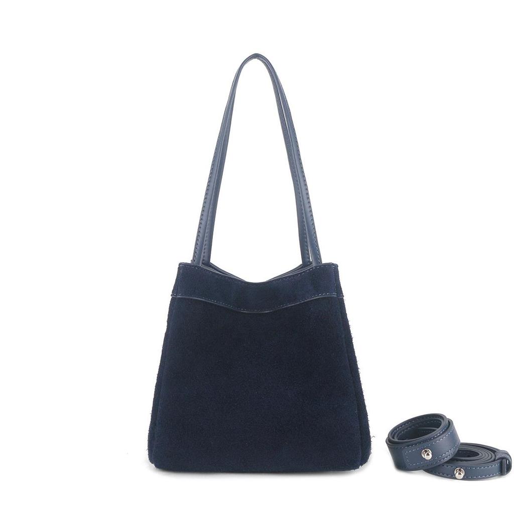 Gefrostete Rindsleder Schulter-Umhängetasche - Retro Herbst/Winter High-End Mode Nische Damen-Tasche.