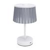 Table Lamp Fabric Shade Small Cordless Portable Bedside Lamp for Bedroom Nightstand