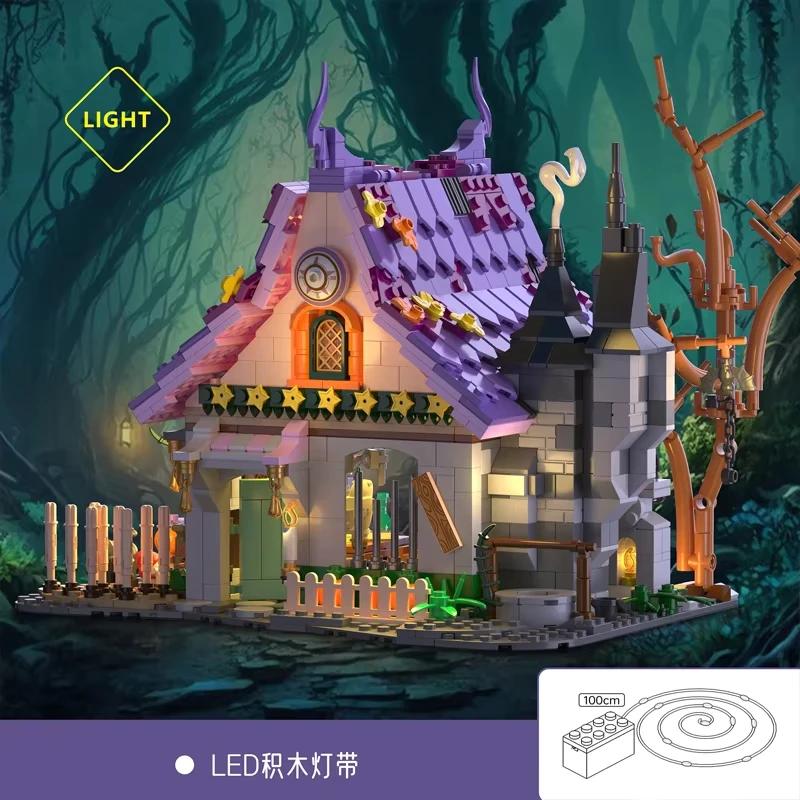 1202Pcs Halloween Fun Magic House Magic World Atmosphere Full Diy Building Blocks Puzzle Toys Children'S Gift