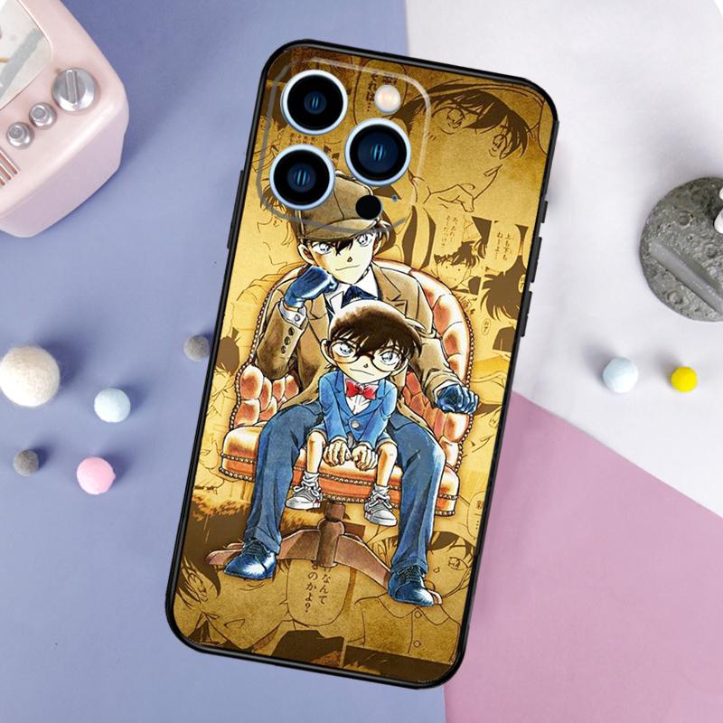 Detective Conan Case For iPhone 16 15 13 12 11 14 Pro Max Mini X XR XS Max Plus Bumper Back Cover