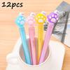 50PCS Adorable Cat Claw Imitation Crystal Neutral Pen, Creative Stationery Student Cute Waterbased Pen Classroom Prize Gift Office Signature Supples,