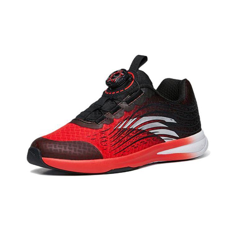 Anta Knob Soft Bottom Jump Rope Shock Absorption Non-Slip Wear-Resistant Low-Top Running Shoes Kids Shoes Black Red 312255502-1