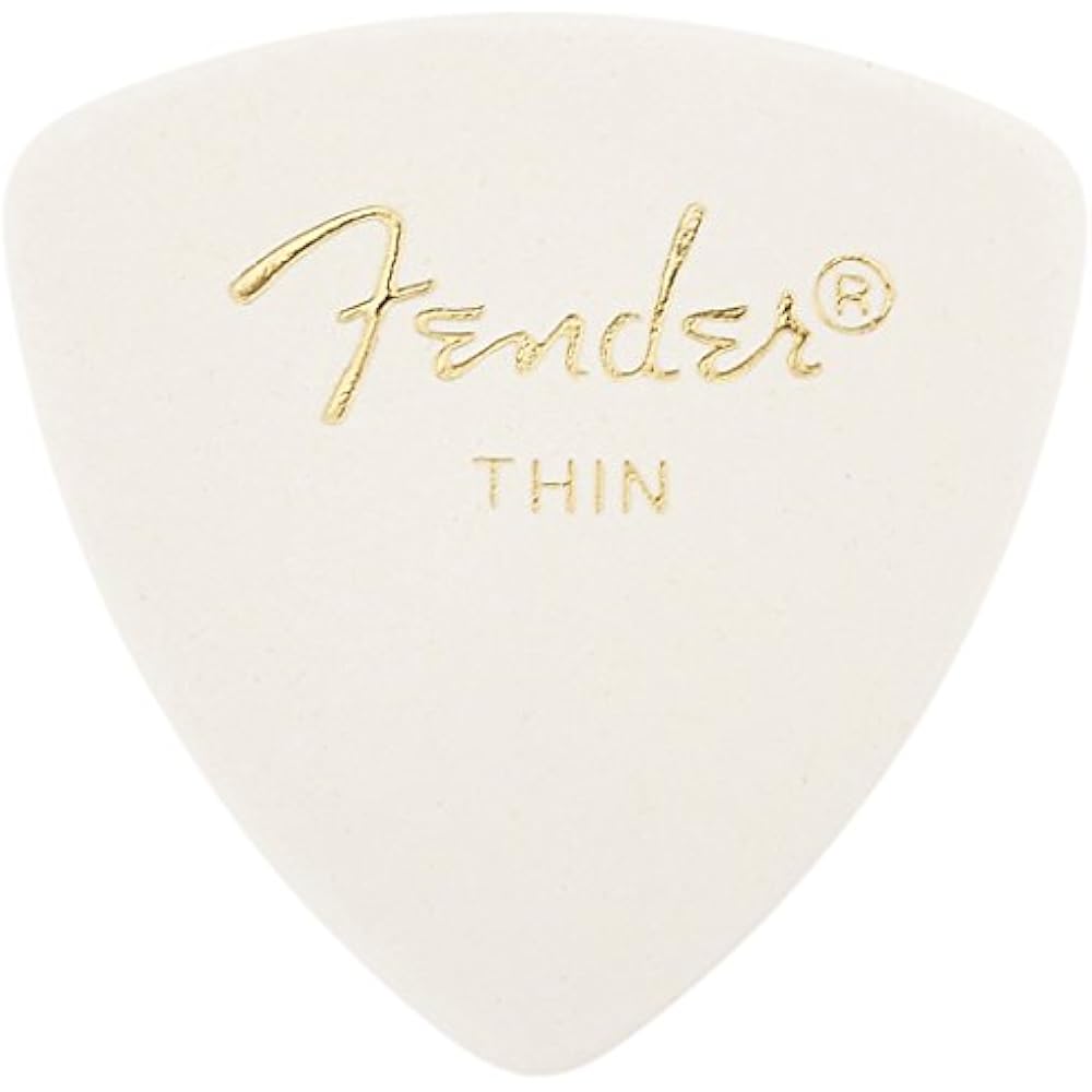 Fender Picks 346 CLASSIC SHAPE CELLULOID PICKS - 72 COUNT, THIN WHITE