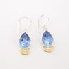 Tanzanite Gemstone 925 Fine Silver Handmade Jewelry Girls Earrings 1.5" For Gift EE-162-6