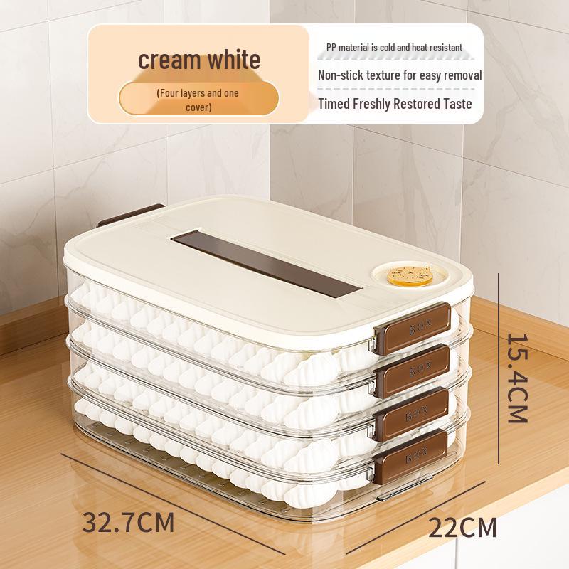 Multi-Layer Frozen Dumpling & Wonton Storage Tray for Refrigerator & Freezer