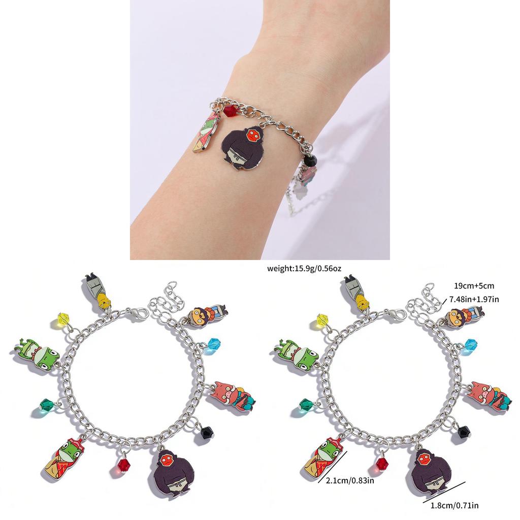 Bracelet Charm en Alliage de Zinc Pour Hommes et Femmes Avec un Design Mignon de Personnage de Dessin Animé Parfait Pour Offrir
