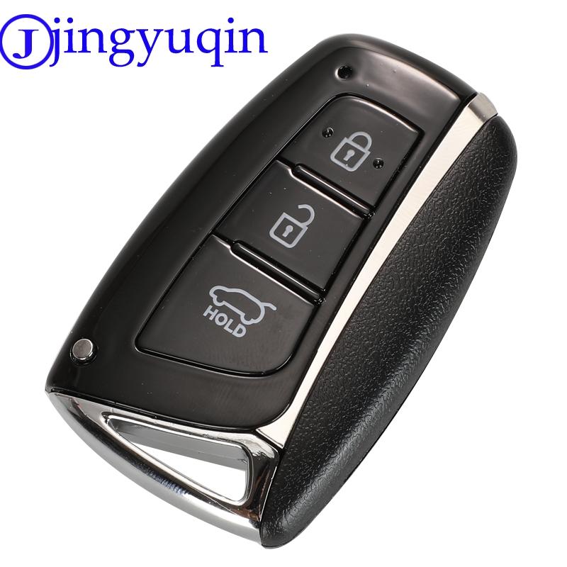 Jingyuqin 3/4 Tlačítka Pouzdro klíče s dálkovým ovládáním Pro Hyundai Genesis 2013-2015 Santa Fe Equus Azera IX45 Fob TOY40