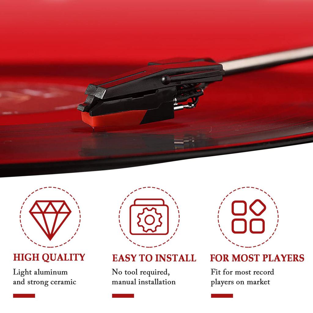 2pcs/set Easy And Practical Replacement For Record Player Needle Phono Record Player Needle