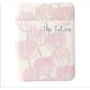 [Moonlight White] Three-Tone Lighting-PU Folding Mirror Daily Foldable Makeup Mirror Portable Simple Pocket Mirror