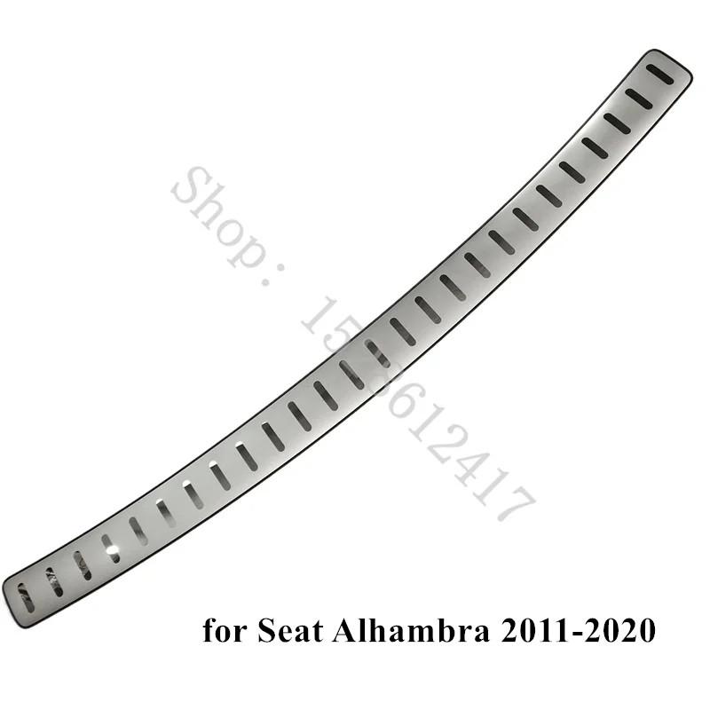 for Seat Alhambra 2011 2012 2013 2014- Car Accessories stainless steel Rear Bumper Protector Sill Trunk Tread Plate Trim