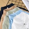 Summer Shirt Men's Short-sleeved Thin Ice Silk Texture Casual Loose Cardigan White Shirt