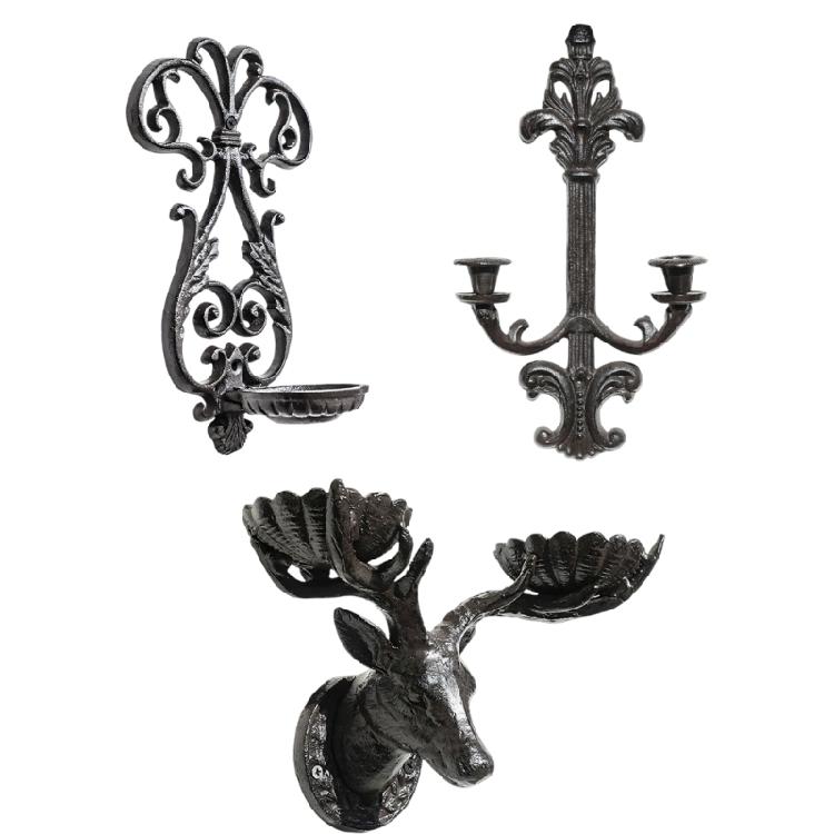 Wandleuchte Wandhalterung Metall Eisen Wandkerzenhalter Wandmontierte Dekorative Kerzenhalter Heimdekorationen