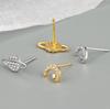 Niche Asymmetric Moon And Planet Stud Earrings For Women Elegant Personality Versatile Ear Jewelry