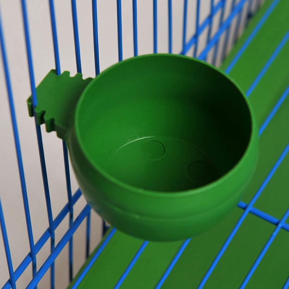15Pcs Round Shape Bird Food Bowl Thickened Cage Food Container Water Feeding Bowl for Pet