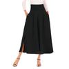 Maxi Skirt Bandage High Waist Tight A-Line Skirt Solid Color Large Hem