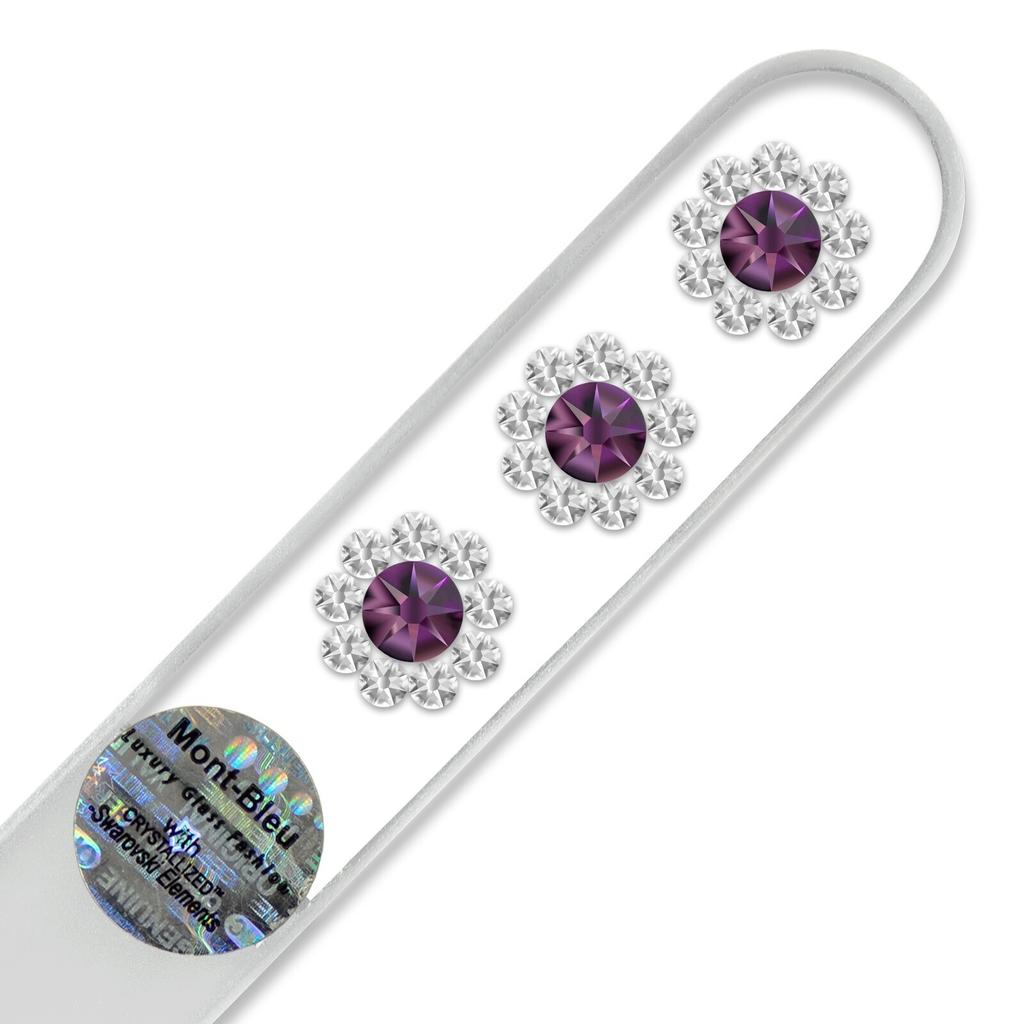 Mont Bleu 3 Flowers Crystal Nail File LE-13