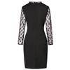 Dress Polka Dot Slim Fit Long Sleeves Dress Mesh