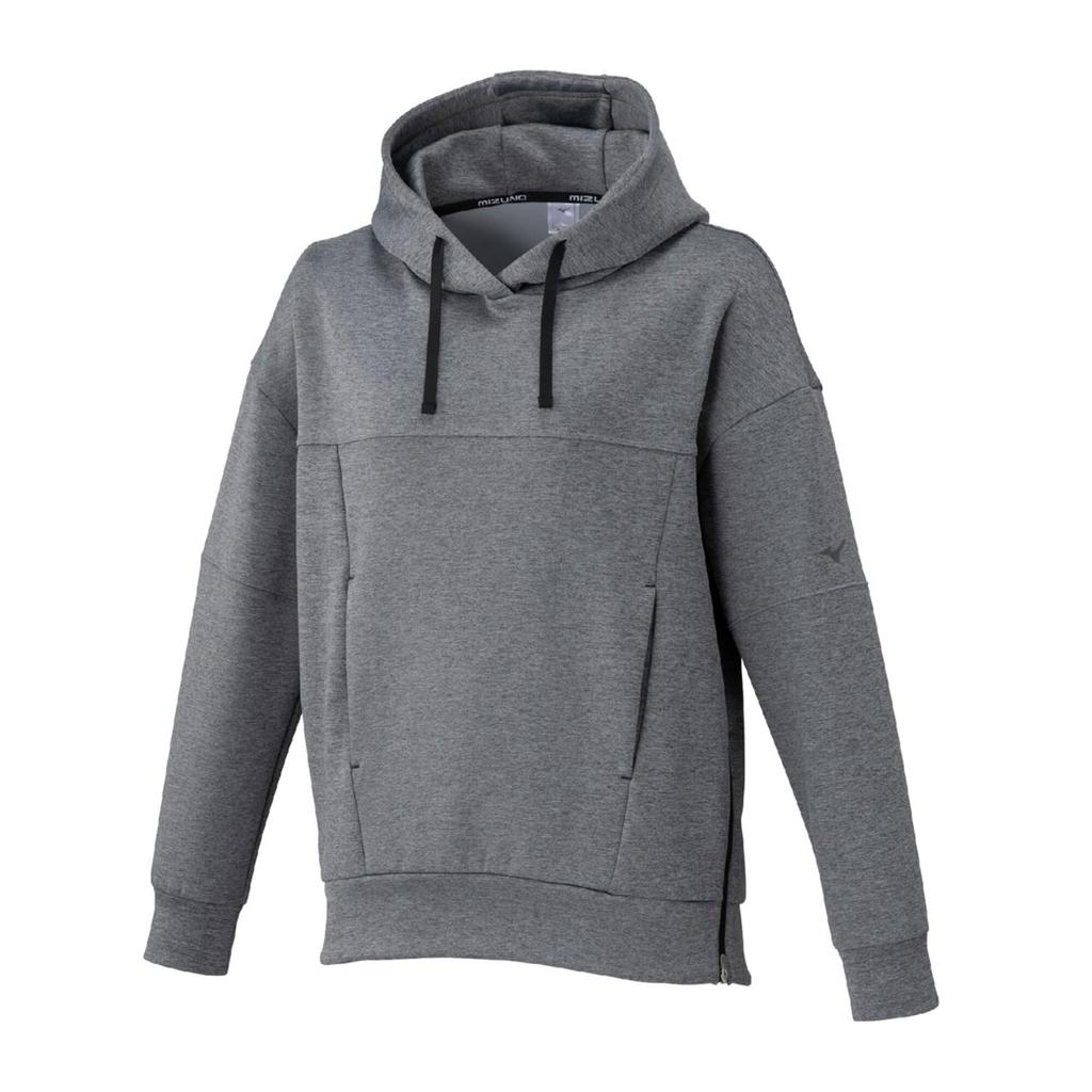 Training Wear Stretch Sweatshirt Pullover Hoodie Easy to Move 32MCC332 Gray Heather [Mizuno] Women's