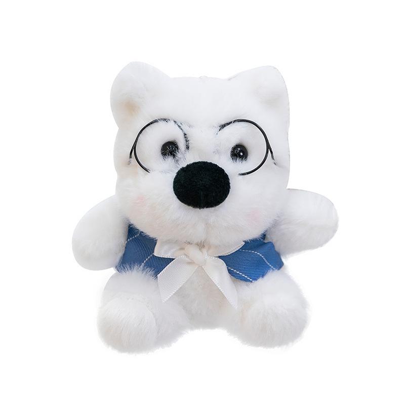 British Super Invincible Motorcycle Model Boss Dog Plush Toy Keychain Cute Dog Plush Pendant