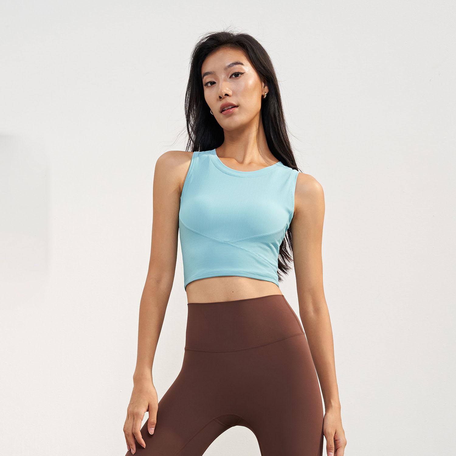 

Женский беспроводной удлиненный бюстгальтер со сборками, нижнее белье с эффектом пуш-ап, удобная майка, бюстгальтер-гонщик на спине, спортивный жилет для йоги 4 синий