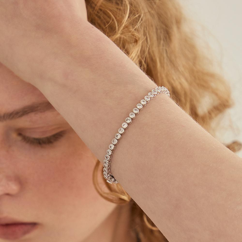 Lunne Silver 925 Full Bezel Tennis Bracelet #Lsb26