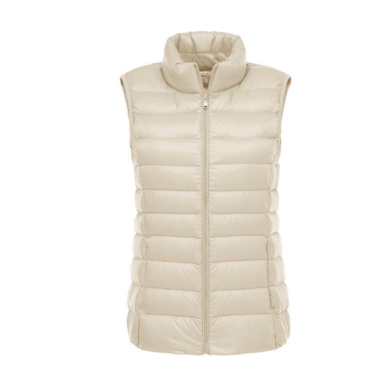 Červená dámská lehká tenká vesta bez rukávů Módní krátké vesty