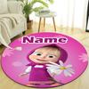 Personalized M-Masha and the Bear Round Chair Office Rug - Perfect for Mat, Office Chair & More - Ideal Gift for Birthdays and Holidays