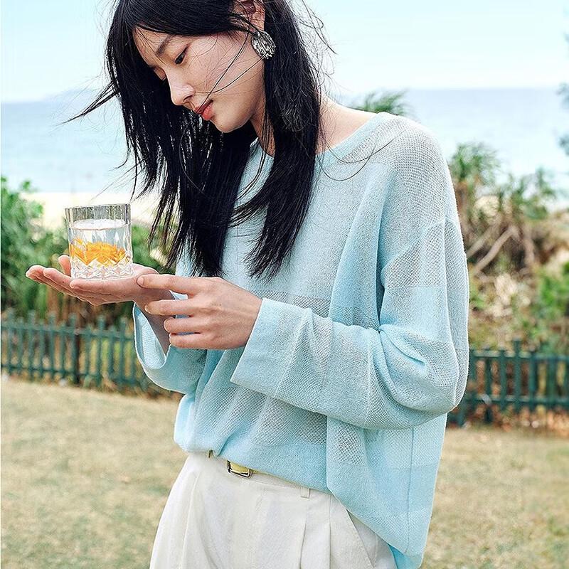 JUZI ANNACO Women's Snowflake Linen Textured Knit Top