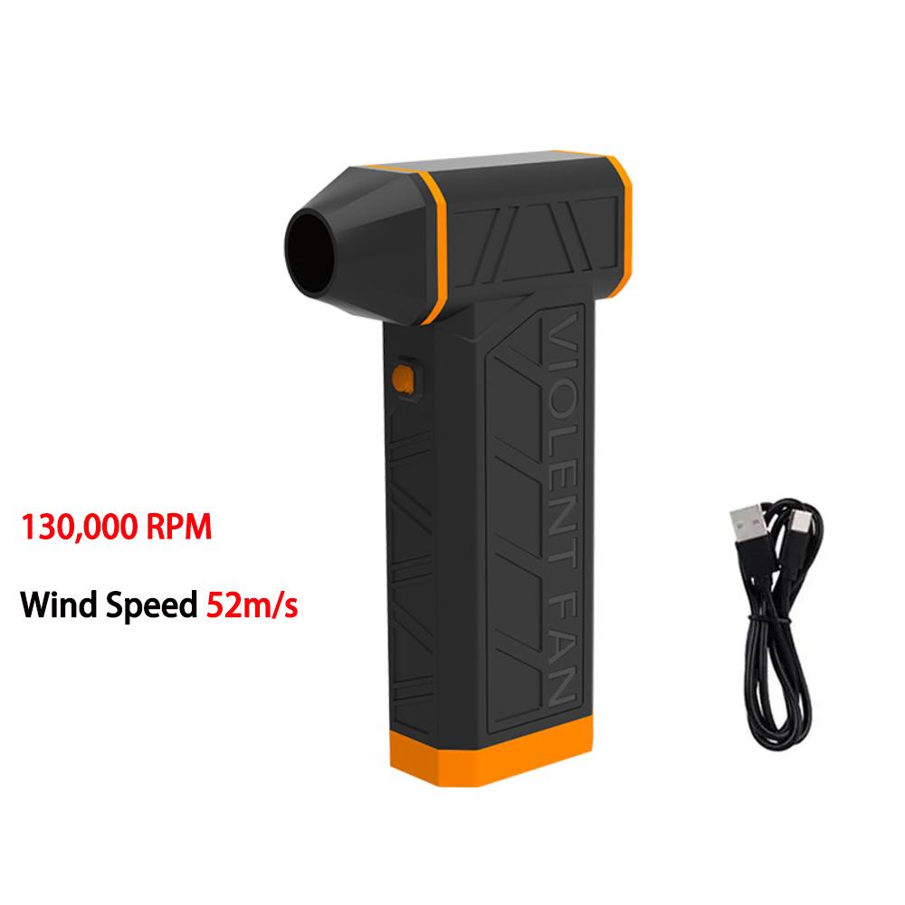Handheld Mini Turbo Jet Fan 130000RPM High Speed Violent Blower Wind Speed 52m/s Compressed Air Keyboard Car Cleaning Power Tool