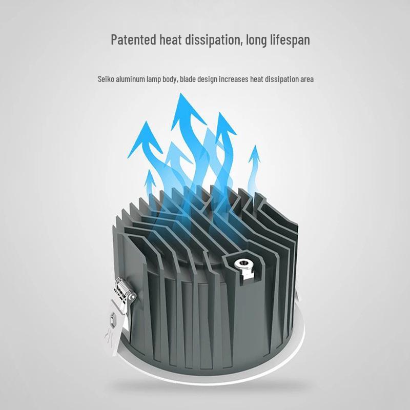 Anti-Fog Narrow Edge LED Downlight for Kitchen & Bathroom Ceilings